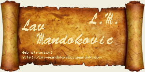 Lav Mandoković vizit kartica